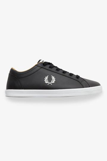 Fred Perry Baseline Miesten Kengät Mustat | FI 1936OKIR